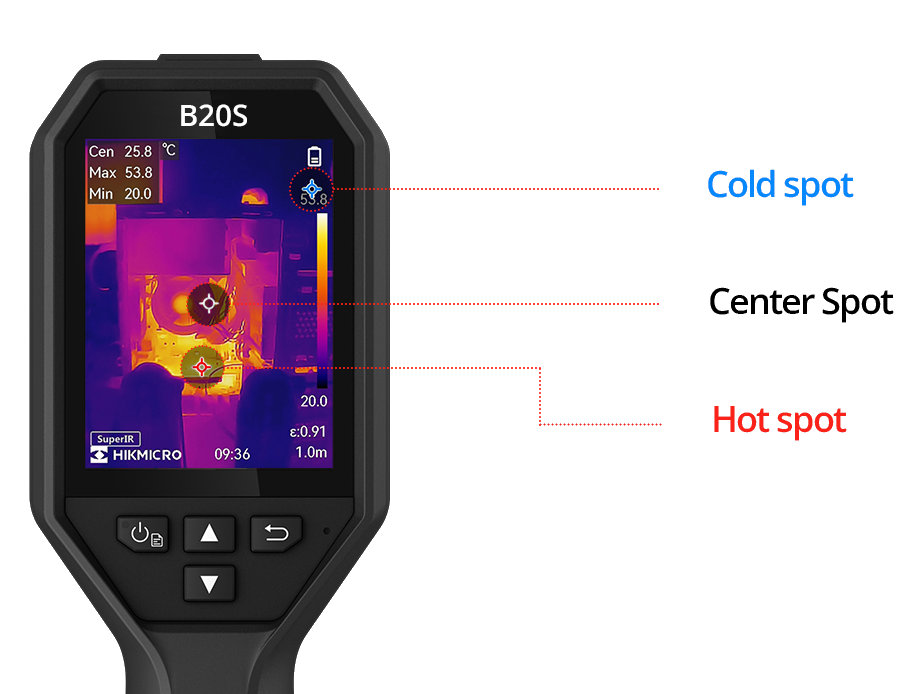 HIKMICRO B20S Śledzenie punktów temperatury